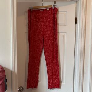 Doen Floral Red Pointelle pajama Pants xxl